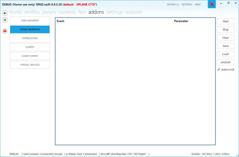 SPAD.neXt Event Monitor add-on